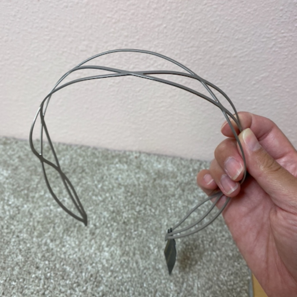 NWT L. Erickson silver matte metal headband